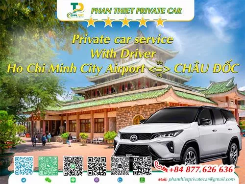 Car rental Ho Chi Minh City <=> Chau Doc (private car with driver)